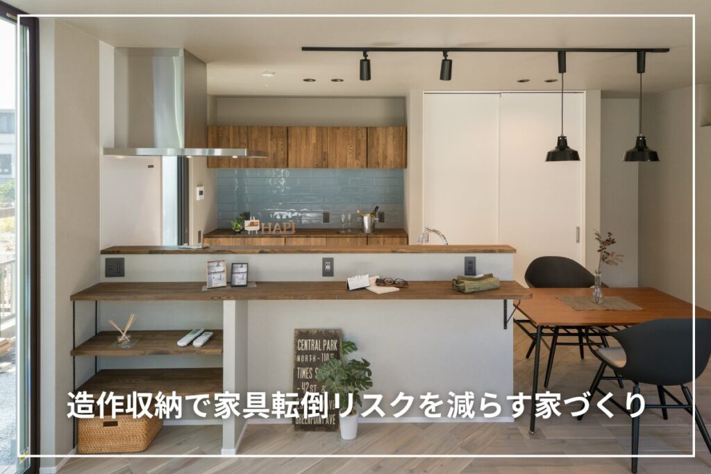 耐震住宅×日常の防災対策｜造作収納で家具転倒リスクを減らす家づくり