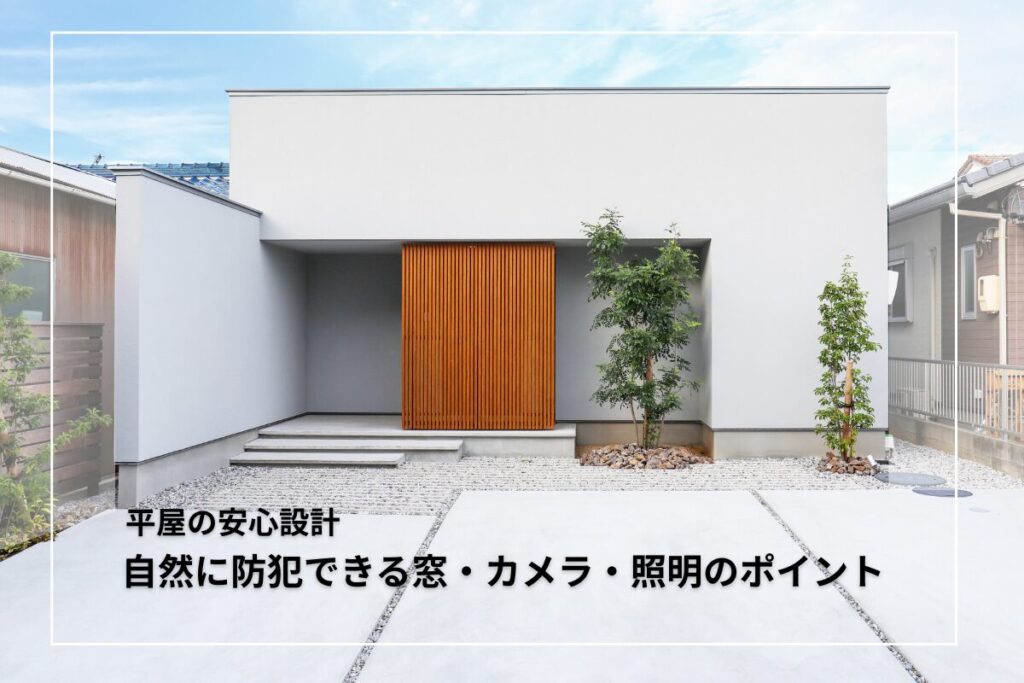 平屋の安心設計|自然に防犯できる窓・カメラ・照明ポイント
