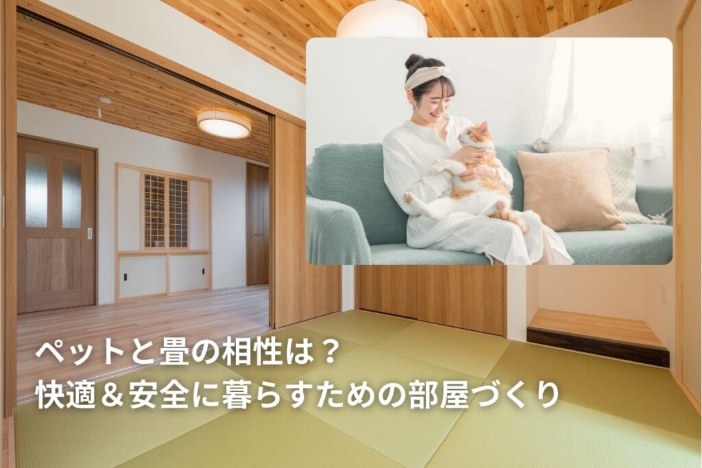 ペットと畳の相性は?快適&安全に暮らすための部屋づくり