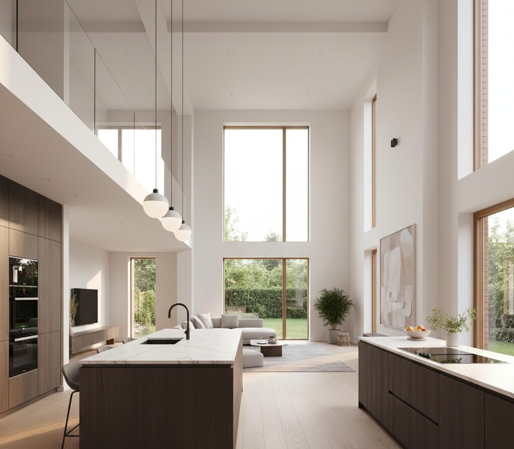 キッチン吹き抜け