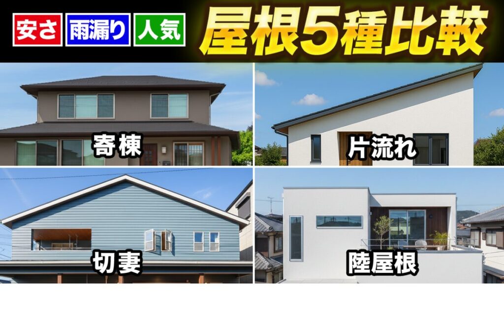 家の寿命を左右する！屋根の形ランキング徹底比較